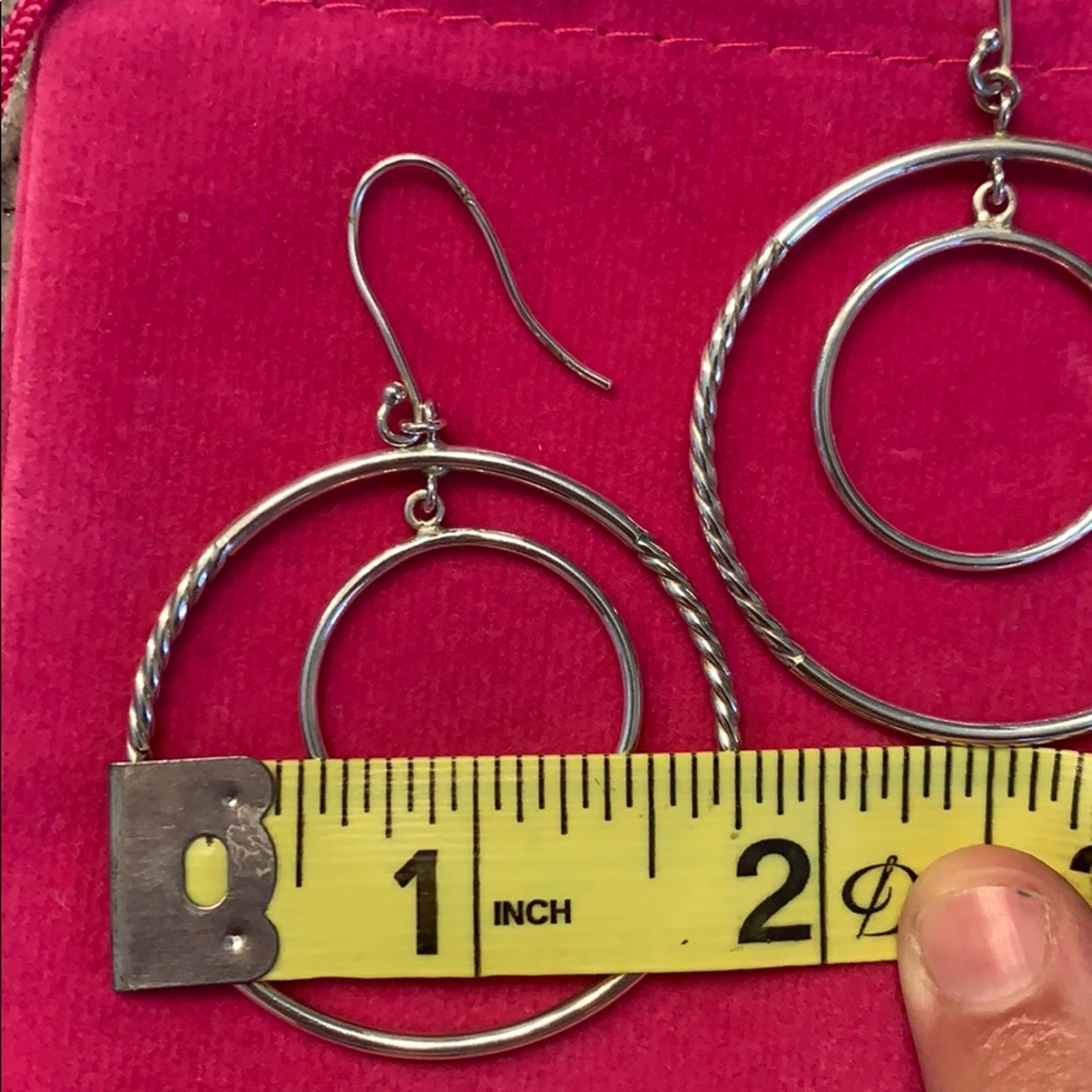 Sterling Silver Double Ring Hoops - image 5